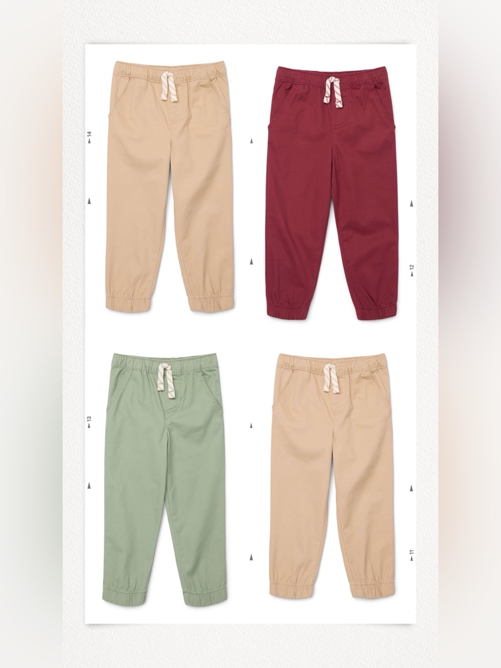 4 Pre-owned Garanimals Toddler Boys Stretch Twill Jogger Pants/ Size: 5T